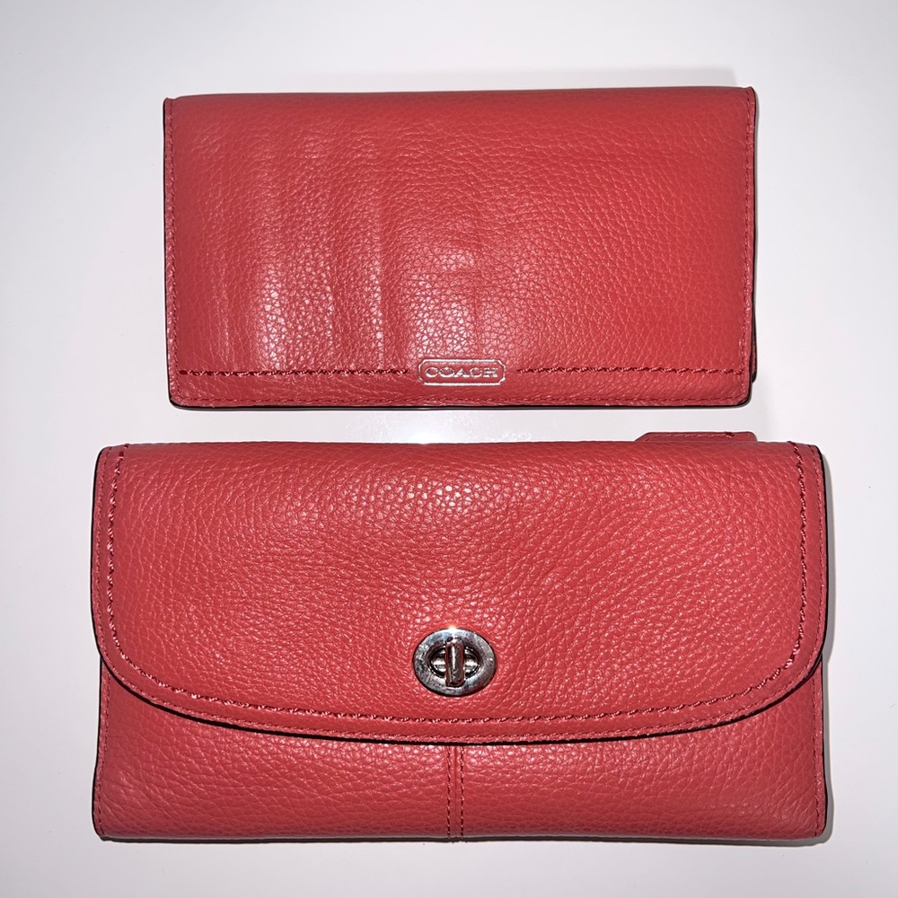 Coach wallet with checkbook